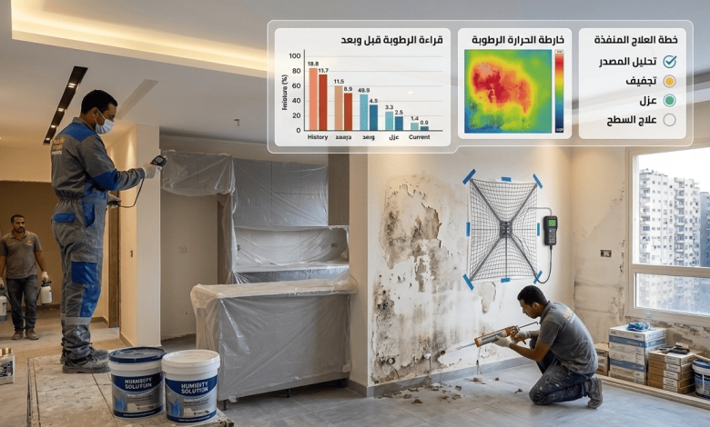رطوبة الحيطان بعد التشطيب – السبب الحقيقي والحل من تجربة شغل