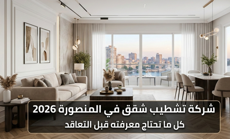 شركة تشطيب شقق في المنصورة 2026 كل ما تحتاج معرفته قبل التعاقد